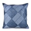 Modern Hand-Woven Vegan Leather Pillow