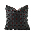 3D Scale Textured Leather & Velvet Pillow