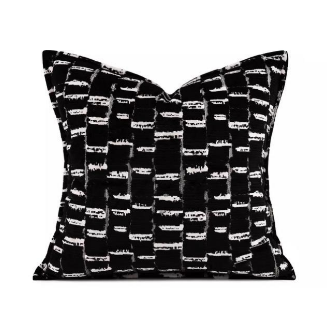 Abstract Distressed Velvet Pillow