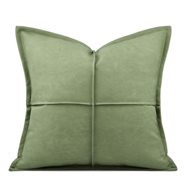 "Essential" Cross-Stitched Linen Pillow