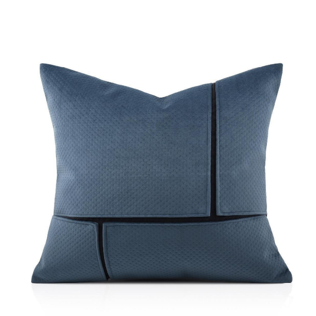 Contrast Patchwork Decorative Pillow