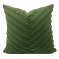 "Velvet Ripple" Chevron Pleated Pillow