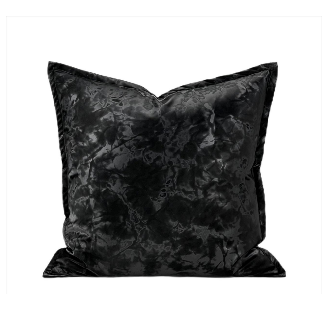 Crushed Glossy Vegan Leather Statement Pillow